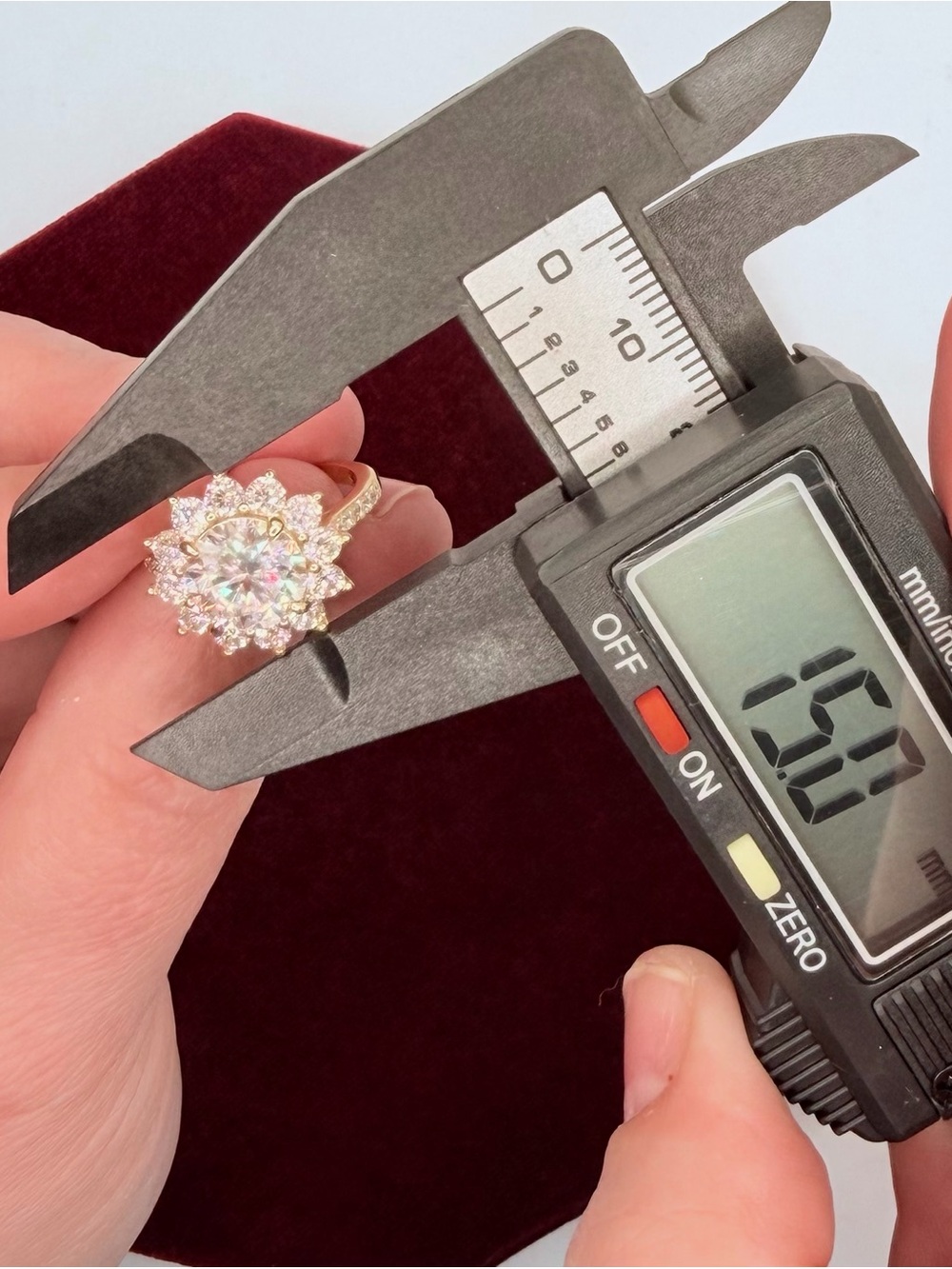 2 ct Floral Halo Moissanite Ring • Size 6 • Custom US Vendor • NWOT - Picture 7 of 14